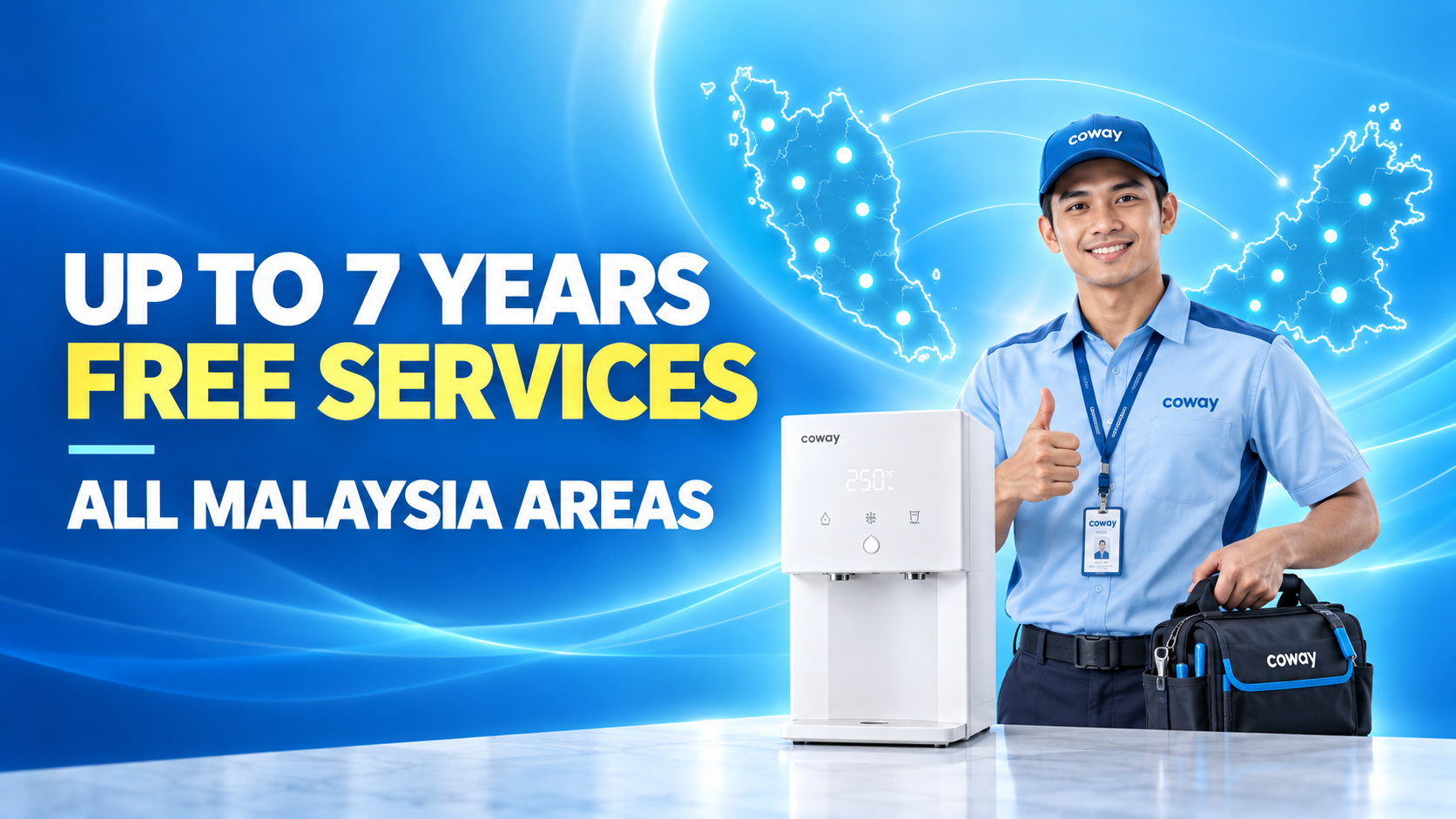Up to 7 years free services across all Malaysia areas